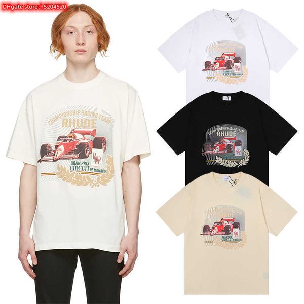 cief men's t shirt 2023 new fashion brand rhude summer racing print large loose short sleeve tee for couples, White;black
cief men's t shirt 2023 new fashion brand rhude summer racing print large loose short sleeve tee for couples, White;black