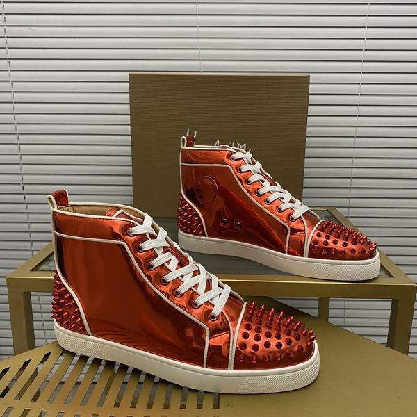 mens stylish studded shoes handcrafted real leather designer rock style red soles shoes luxury fashion womens diamond encrusted casual shoe, Red;white
mens stylish studded shoes handcrafted real leather designer rock style red soles shoes luxury fashion womens diamond encrusted casual shoe, Red;white
