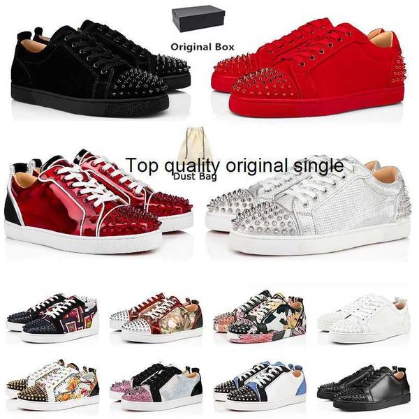 with box red platform sneakers bottoms casual shoes women mens luxurys loafers trainers low fashion designer spikes party flat leather big, Black
with box red platform sneakers bottoms casual shoes women mens luxurys loafers trainers low fashion designer spikes party flat leather big, Black
