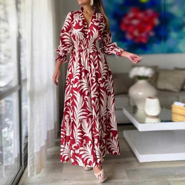 autumn and winter dress long waist pullover bohemian print sleeve big hem, Black;gray
autumn and winter dress long waist pullover bohemian print sleeve big hem, Black;gray