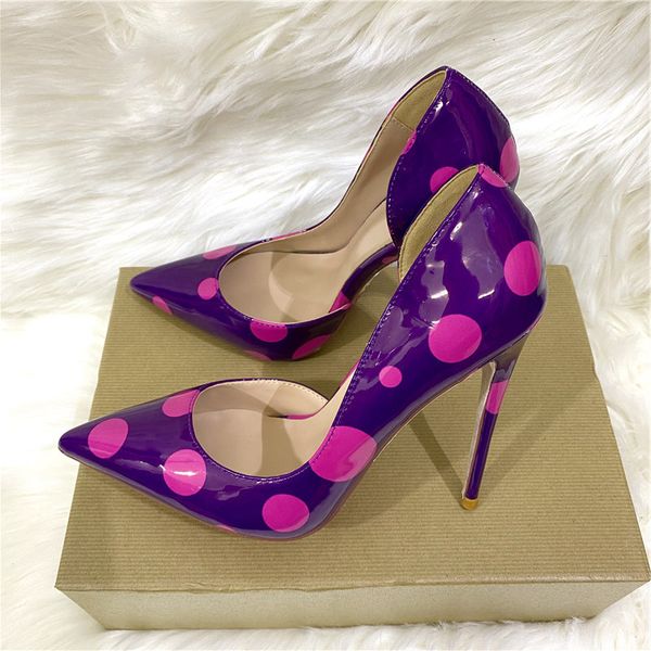 polka dot shoes brand red bottom women purple d'orsay side cut pointed toe stiletto pumps comfortable elegant 8cm 10cm 12cm high heel s, Black
polka dot shoes brand red bottom women purple d'orsay side cut pointed toe stiletto pumps comfortable elegant 8cm 10cm 12cm high heel s, Black