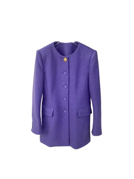 women's outerwear & coats early spring new round neck purple coat, Black;brown
women's outerwear & coats early spring new round neck purple coat, Black;brown