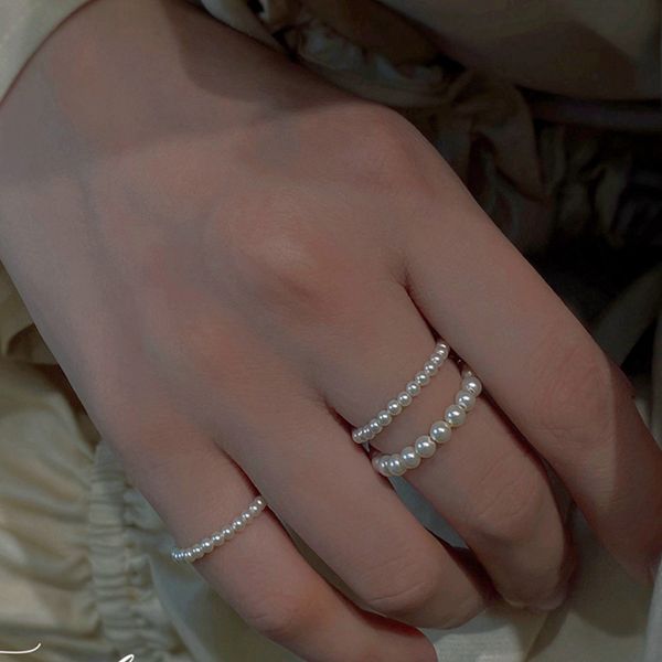 korean fashion 2-3mm natural shell pearl rings for women adjustable wedding jewelry round beads minimalist ring gift, Slivery;golden
korean fashion 2-3mm natural shell pearl rings for women adjustable wedding jewelry round beads minimalist ring gift, Slivery;golden