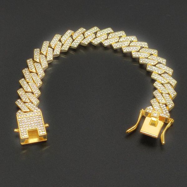 13mm hip hop cuban bracelet full diamond double row drill chain fashion h bracelet designer bracelets for women clovers woman jewelry ice ou, Golden;silver
13mm hip hop cuban bracelet full diamond double row drill chain fashion h bracelet designer bracelets for women clovers woman jewelry ice ou, Golden;silver