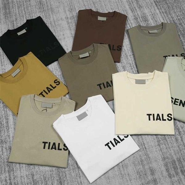 

Fashion ESS Designer T-shirt Men T-Shirts t shirt 23SS Stylist Letter Print Crew Neck Casual Summer Breathable Mens Womens T Shirts S olid Color Tops Tees, 17