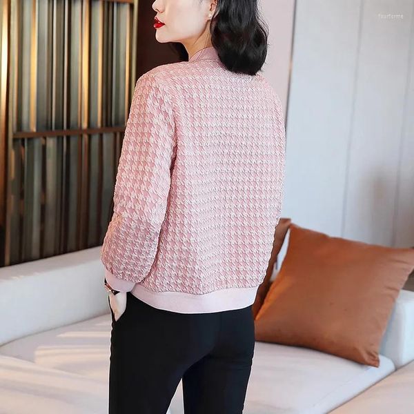 women's jackets pink jacket mother chic design elegant cropped coat women korean fashion zipper outwear spring veste, Black;brown
women's jackets pink jacket mother chic design elegant cropped coat women korean fashion zipper outwear spring veste, Black;brown