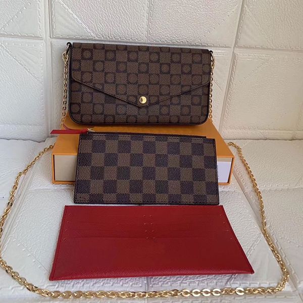 multi felicie pochette chain crossbody bag 3psc clutch handbags purse fashion letters gold hardware plain classic wallets internal credit ca
multi felicie pochette chain crossbody bag 3psc clutch handbags purse fashion letters gold hardware plain classic wallets internal credit ca
