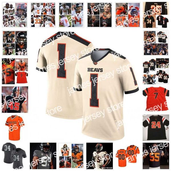 american college football wear ncaa oregon state beavers stitched football jersey 0 akili arnold 10 kyrei fisher 22 silas bolden 81 jake ove, Black
american college football wear ncaa oregon state beavers stitched football jersey 0 akili arnold 10 kyrei fisher 22 silas bolden 81 jake ove, Black