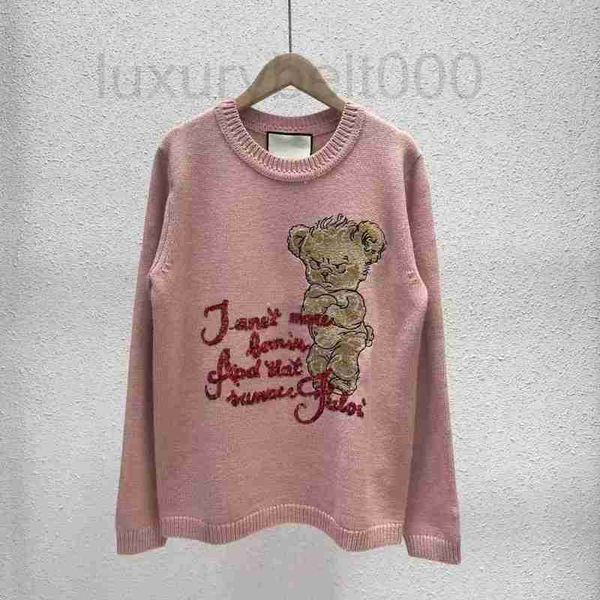 women's sweaters designer pink little bear co branded beads embroidery knitted wool blend cute gentle style undercoat 2oyo, White;black
women's sweaters designer pink little bear co branded beads embroidery knitted wool blend cute gentle style undercoat 2oyo, White;black