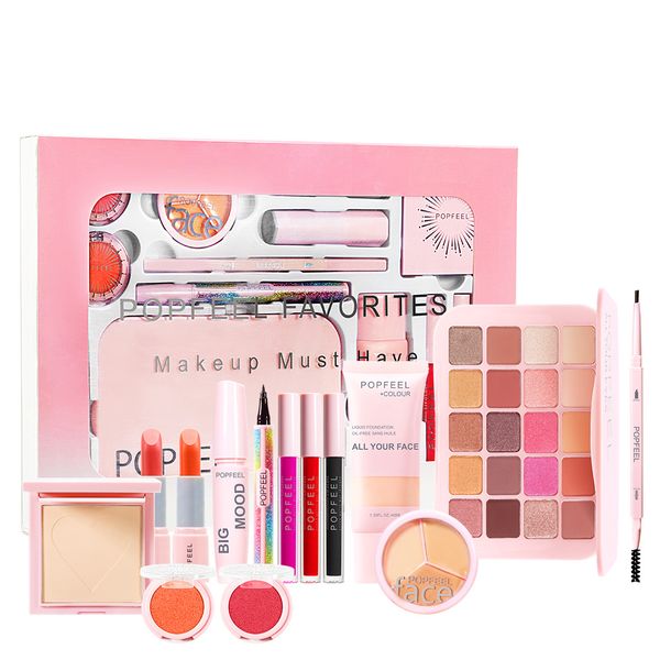 all in one makeup kit 20 colors eyeshadow palette face foundation primer make up full kit women's kits with eyeliner
all in one makeup kit 20 colors eyeshadow palette face foundation primer make up full kit women's kits with eyeliner
