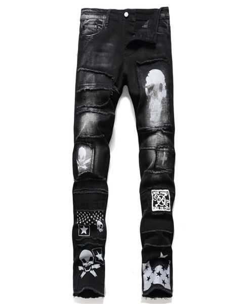 mens jeans mens pants streetwear fashion trousers skull black denim biker male casual designer ripped comfortable 2204771206, Blue
mens jeans mens pants streetwear fashion trousers skull black denim biker male casual designer ripped comfortable 2204771206, Blue