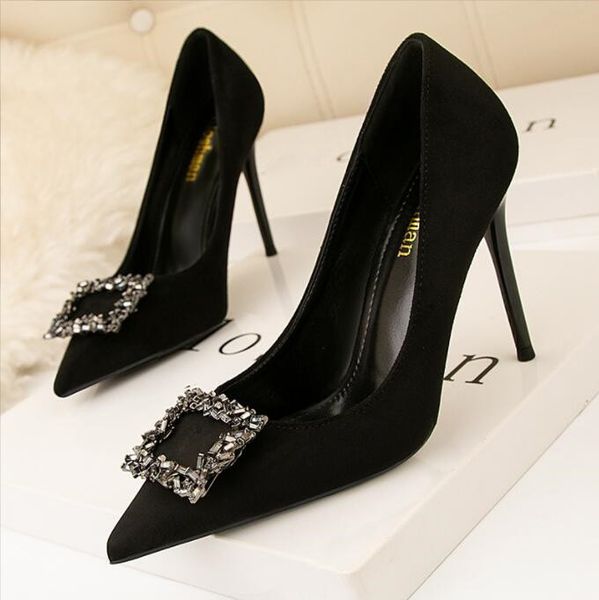 121-5 dress shoes designer stiletto professional women pointed toe patent leather wedding party pumps concise lady high heels, Black
121-5 dress shoes designer stiletto professional women pointed toe patent leather wedding party pumps concise lady high heels, Black