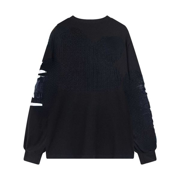 men's hoodies sweatshirts american printed waffle long sleeve t-shirt high street 2022, Black
men's hoodies sweatshirts american printed waffle long sleeve t-shirt high street 2022, Black