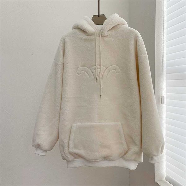 high version correct hoodies tracksuits ce brands sweatshirts 2023 autumn and winter new lamb wool hooded drawstring sweater women jacket, Black
high version correct hoodies tracksuits ce brands sweatshirts 2023 autumn and winter new lamb wool hooded drawstring sweater women jacket, Black