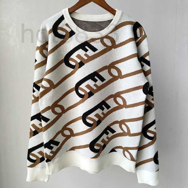 women's knits & tees designer 22 autumn new style chain jacquard round neck long sleeve knitted women 3r7n, White
women's knits & tees designer 22 autumn new style chain jacquard round neck long sleeve knitted women 3r7n, White