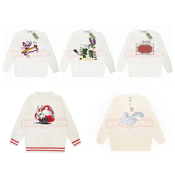 mens round neck sweaters designer womens animal jacquard sweater fashion knitted pullover sweater size xs-l, White;black
mens round neck sweaters designer womens animal jacquard sweater fashion knitted pullover sweater size xs-l, White;black