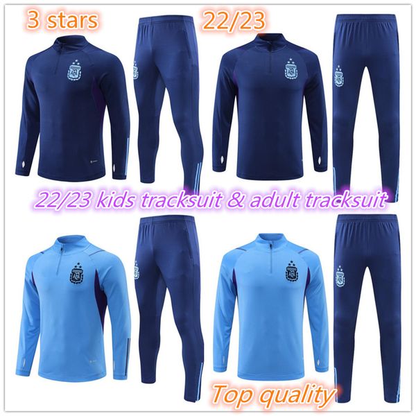 3 stars 22 23 argentina tracksuit kids kits 2022 2023 football survetement di maria kun aguero dybala training suit man child soccer set, Black
3 stars 22 23 argentina tracksuit kids kits 2022 2023 football survetement di maria kun aguero dybala training suit man child soccer set, Black