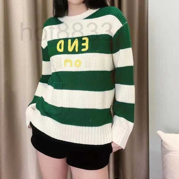 women's sweaters designer taste contrast stripe knitted pullover 2022 autumn and winter new relaxed letter embroidered sweater 36hd, White;black
women's sweaters designer taste contrast stripe knitted pullover 2022 autumn and winter new relaxed letter embroidered sweater 36hd, White;black