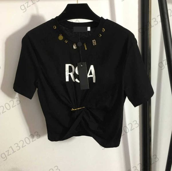 womens clothes t-shirts metal logo decoration round neck short sleeves pullover contrasting color letter print pin design tees women clothi, White
womens clothes t-shirts metal logo decoration round neck short sleeves pullover contrasting color letter print pin design tees women clothi, White