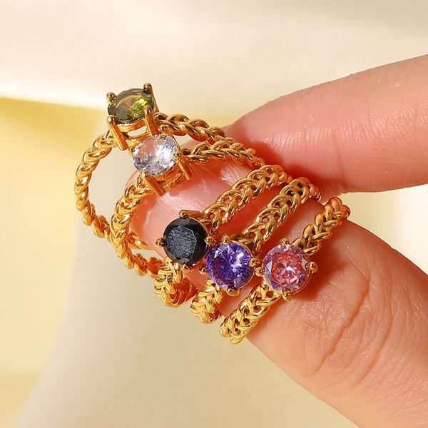 2023 designer zircon ring 18k gold plated crystal titanium alloy stainless steel wedding set rings for women diamond the opening is adjustab, Golden;silver
2023 designer zircon ring 18k gold plated crystal titanium alloy stainless steel wedding set rings for women diamond the opening is adjustab, Golden;silver
