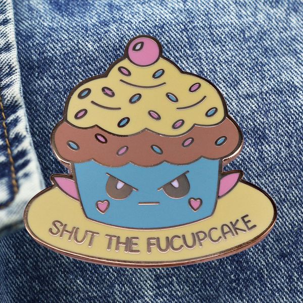 shut up cupcake brooch funny and angry dessert metal lapel badge denim jacket backpack pin children fashion jewelry gifts, Blue
shut up cupcake brooch funny and angry dessert metal lapel badge denim jacket backpack pin children fashion jewelry gifts, Blue