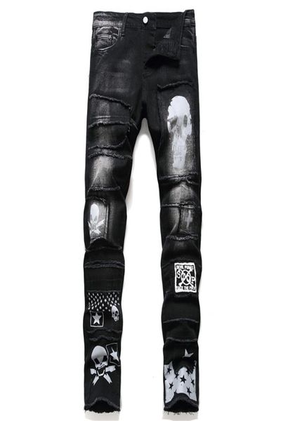 mens jeans mens pants streetwear fashion trousers skull black denim biker male casual designer ripped comfortable 2203662190, Blue
mens jeans mens pants streetwear fashion trousers skull black denim biker male casual designer ripped comfortable 2203662190, Blue