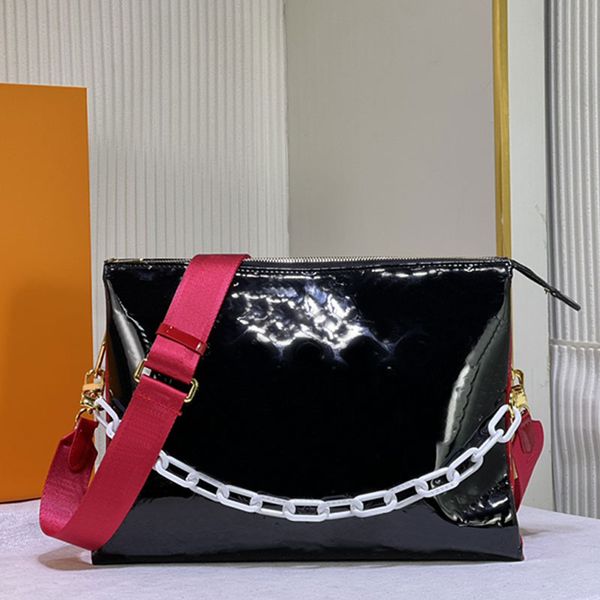 chains clutch bag crossbody shoulder bag women handbag purse patent leather fashion imprint letter print adjustable strap large capacity pla
chains clutch bag crossbody shoulder bag women handbag purse patent leather fashion imprint letter print adjustable strap large capacity pla