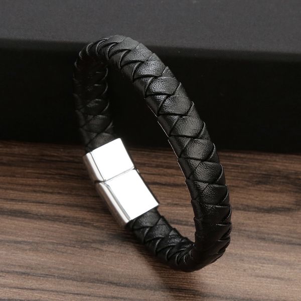retro woven chain european and n men mixed color alloy magnetic buckle bracelets classic leather rope bracelets simple, Black
retro woven chain european and n men mixed color alloy magnetic buckle bracelets classic leather rope bracelets simple, Black