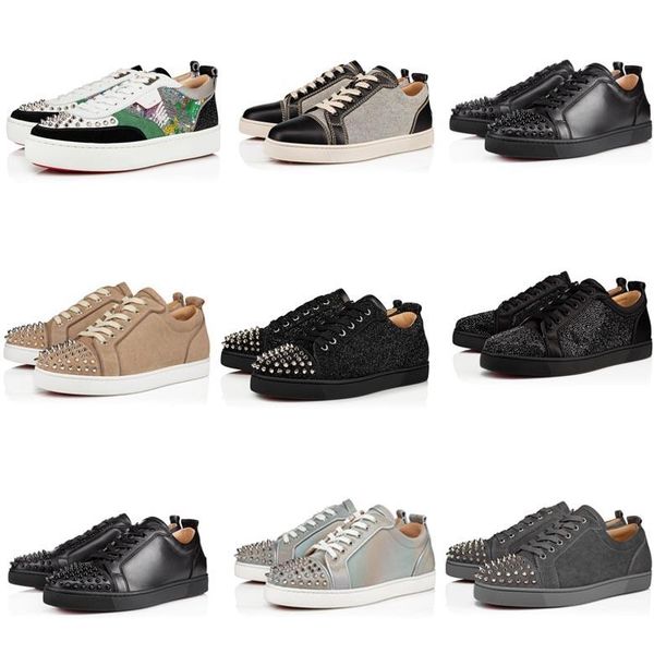 christians red bottomed fashion shoes leather studs stylist flat low spikes sneakers men women party tuz, Black
christians red bottomed fashion shoes leather studs stylist flat low spikes sneakers men women party tuz, Black