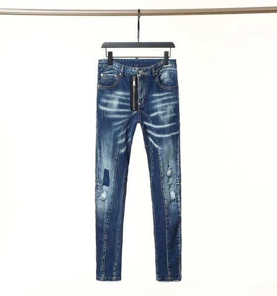 2022 new fashion designer men jeans ripped jeansluxury hip hop distressed zipper trousers m4xl1544918, Blue
2022 new fashion designer men jeans ripped jeansluxury hip hop distressed zipper trousers m4xl1544918, Blue