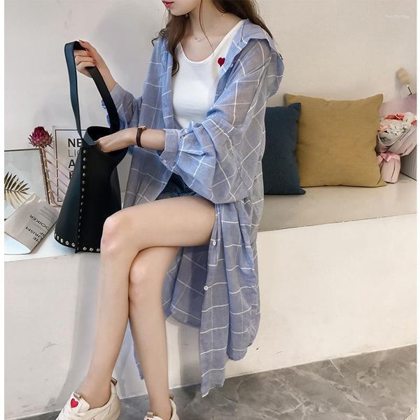 women's jackets shirts women plaid sunscreen clothes female long sleeve thin women's korean style coat all-match blouses elegant h, Black;brown
women's jackets shirts women plaid sunscreen clothes female long sleeve thin women's korean style coat all-match blouses elegant h, Black;brown