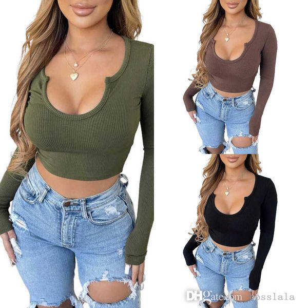 women knits tees designer slim nightclub fashion comfortable t shirt solid color pit strip u neck long sleeve short, White
women knits tees designer slim nightclub fashion comfortable t shirt solid color pit strip u neck long sleeve short, White