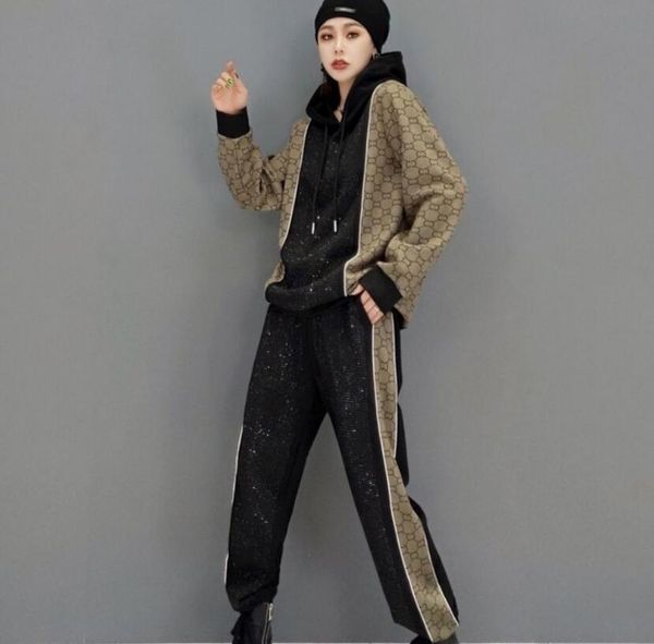 tracksuits womens two piece designer digital alphabet printed hem pull rope hoodie pullover elastic waist drawstring loose trousers brand wo, Gray
tracksuits womens two piece designer digital alphabet printed hem pull rope hoodie pullover elastic waist drawstring loose trousers brand wo, Gray