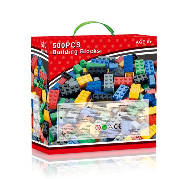 

500 pcs blocks set diy model building block kit puzzles bricks kids intelligence learning educational toys gifts for children