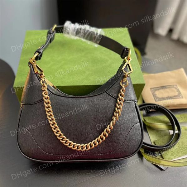 luxury womens shoulder bag classic vintage metal chain underarm bags designer croissant half moon bag with box shipped
luxury womens shoulder bag classic vintage metal chain underarm bags designer croissant half moon bag with box shipped