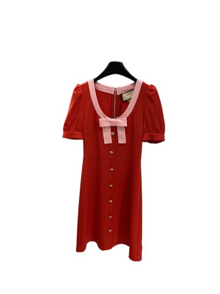 23 early spring new color contrast knot highlights gorgeous temperament and style bowknot dress, Black;gray
23 early spring new color contrast knot highlights gorgeous temperament and style bowknot dress, Black;gray