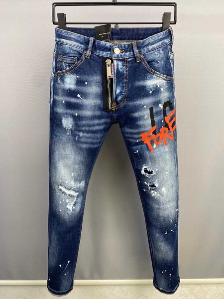 men's jeans d2 leggings square fit denim ripped fashion designer elastic pants icon splice trousers jeans 2022 distressed slim 25aj, Blue
men's jeans d2 leggings square fit denim ripped fashion designer elastic pants icon splice trousers jeans 2022 distressed slim 25aj, Blue