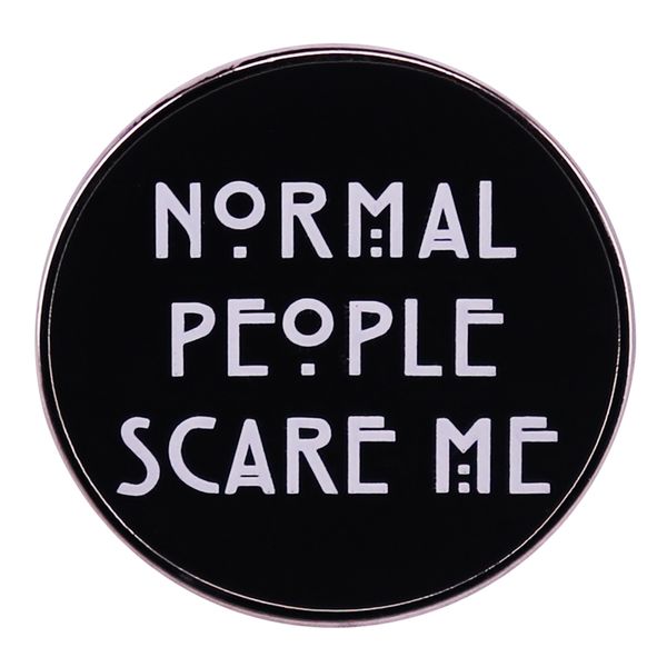 normal people scare me enamel pin button badge funny humor gothic brooch accessories, Blue
normal people scare me enamel pin button badge funny humor gothic brooch accessories, Blue