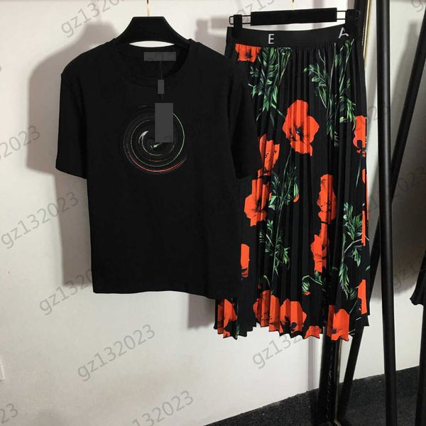 summer two piece set dress color matching logo embroidery round neck short sleeve tshirt and printing high-waisted pleated skirts suit desig, White
summer two piece set dress color matching logo embroidery round neck short sleeve tshirt and printing high-waisted pleated skirts suit desig, White