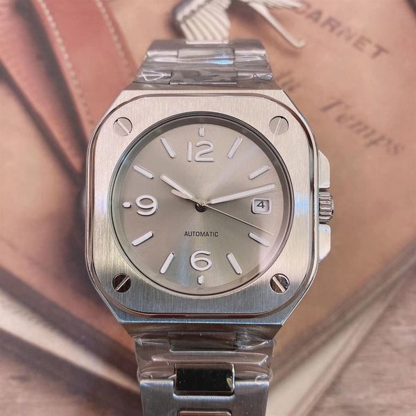 automatic mechanical grey mens watches watch black dial with stainless steel bracelet 904l br 05 date squar case limited wirstwatc325x, Slivery;brown
automatic mechanical grey mens watches watch black dial with stainless steel bracelet 904l br 05 date squar case limited wirstwatc325x, Slivery;brown