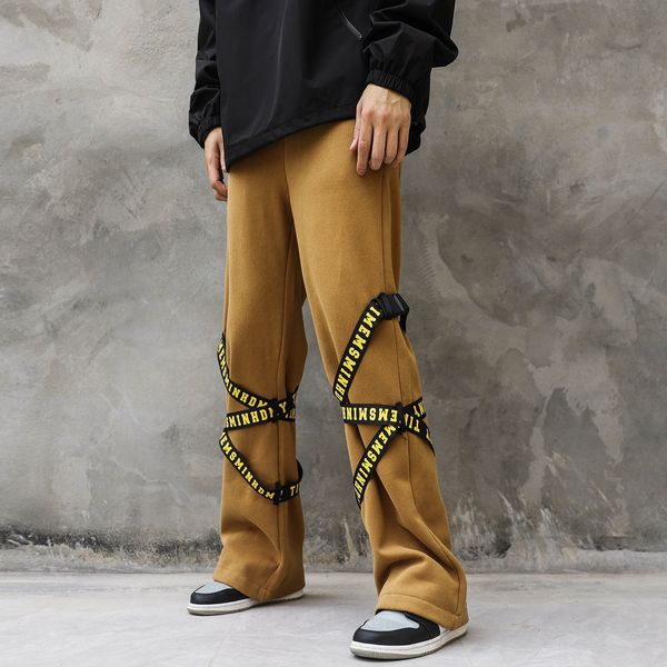pants joggers drawstring sweatpants for men high street streetwear casual baggy trousers, Black;brown
pants joggers drawstring sweatpants for men high street streetwear casual baggy trousers, Black;brown