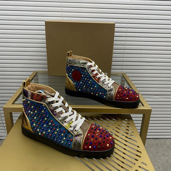 mens stylish studded shoes handcrafted real leather designer rock style red soles shoes luxury fashion womens diamond encrusted casual shoe, Red;white
mens stylish studded shoes handcrafted real leather designer rock style red soles shoes luxury fashion womens diamond encrusted casual shoe, Red;white