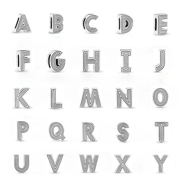 sterling silver stripe letter beads charms bracelets 26 english letters fashion european and american popular pendants diy fit pandora women, Bronze;silver
sterling silver stripe letter beads charms bracelets 26 english letters fashion european and american popular pendants diy fit pandora women, Bronze;silver