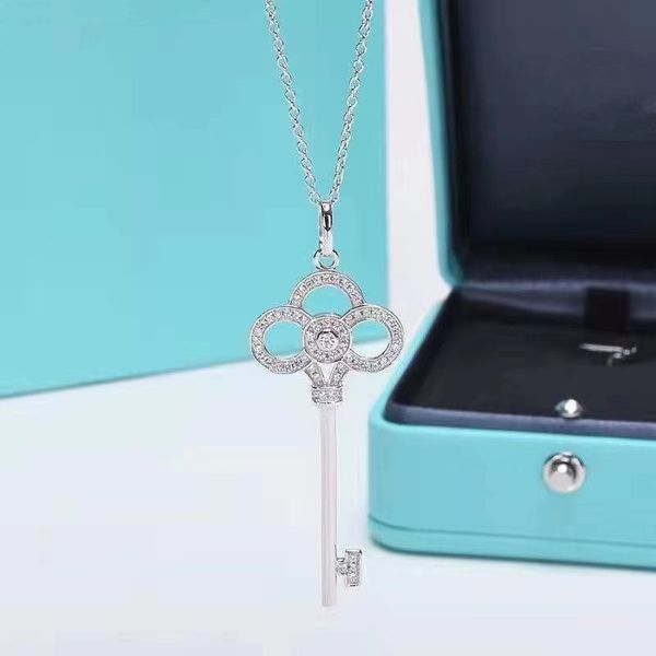 simple fashion tiffanys necklace rose gold key small pendant female collar chain valentine's day pink white gold, Silver
simple fashion tiffanys necklace rose gold key small pendant female collar chain valentine's day pink white gold, Silver