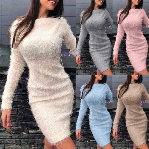 autumn and winter womens plush dress waist trimming long-sleeved for women, Black;gray
autumn and winter womens plush dress waist trimming long-sleeved for women, Black;gray