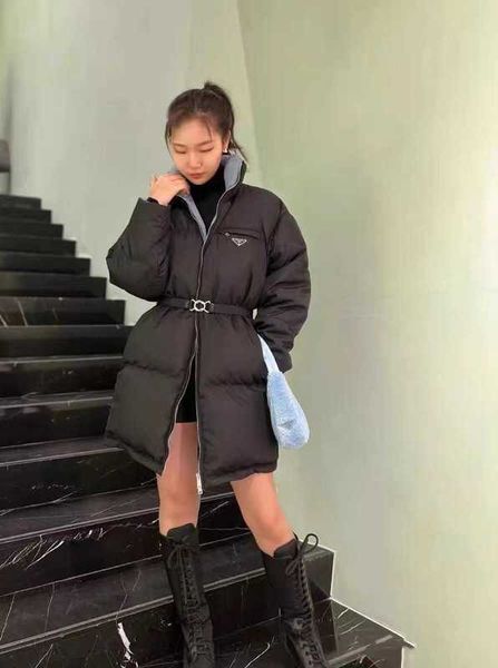 women's down & parkas designer autumn winter new classic triangle logo waist thickening warm white duck down pure coat 9w44, Black
women's down & parkas designer autumn winter new classic triangle logo waist thickening warm white duck down pure coat 9w44, Black