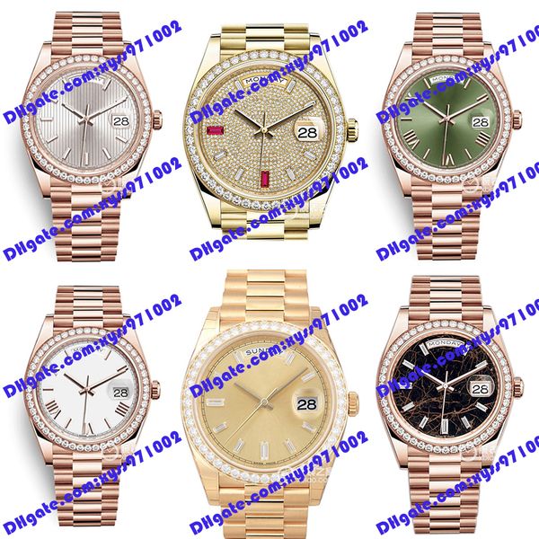 6 model black men's watch 2813 automatic mechanical watch 228348 40mm white roman dial diamond bezel gold stainless steel wristwatch ca, Slivery;brown
6 model black men's watch 2813 automatic mechanical watch 228348 40mm white roman dial diamond bezel gold stainless steel wristwatch ca, Slivery;brown
