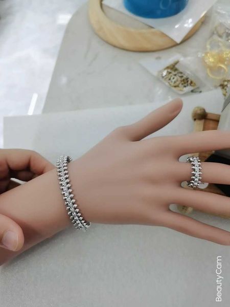 designer dimanche jewelry copper micro-set zircon c home bracelet ring set, Black 
designer dimanche jewelry copper micro-set zircon c home bracelet ring set, Black