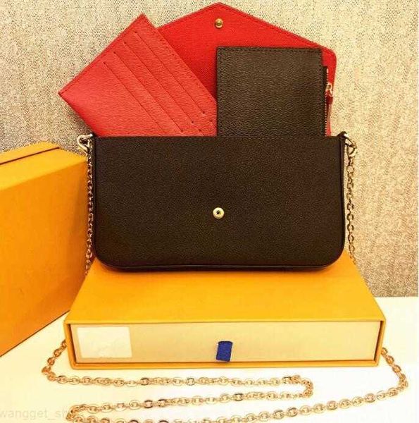 luxurys designers handbags women should bags 3pcs set felicie genuine leather crossbody chain wallet totes top
luxurys designers handbags women should bags 3pcs set felicie genuine leather crossbody chain wallet totes top