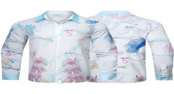 new men casual shirts casablanc crane flowers and birds around the gradient fairyland longsleeve lapel flower shirt temperament l5873339, White;black
new men casual shirts casablanc crane flowers and birds around the gradient fairyland longsleeve lapel flower shirt temperament l5873339, White;black